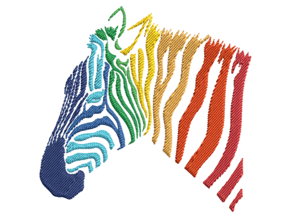 Colorful Zebra Embroidery Design Review