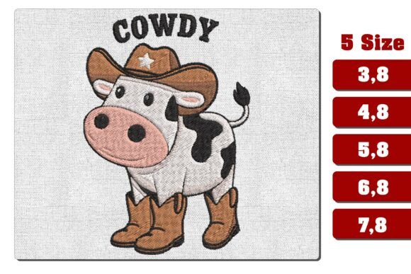 Cowdy Cow Embroidery - Western Cowgirl Review