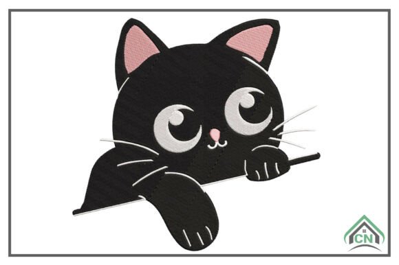 Cute Black Cat Embroidery Design Review