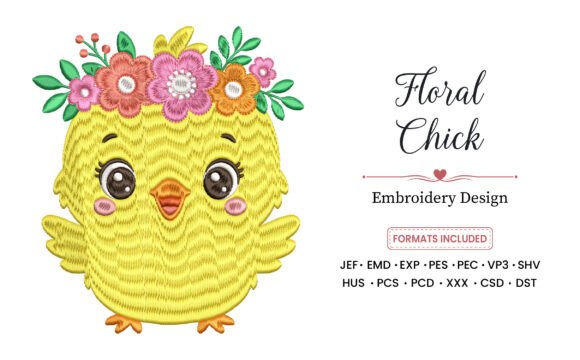 Cute Floral Chick Embroidery Design Review