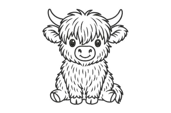 Cute Highland Cow Embroidery Design Review