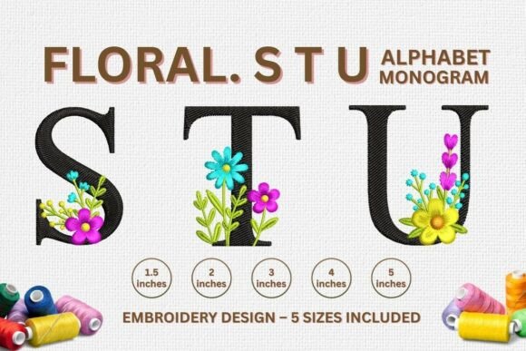 Floral Embroidery Letter Designs S, T, Review