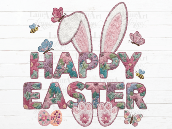 Happy Easter Faux Embroidery Bunny Ears Review