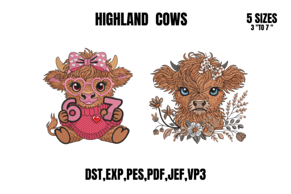 Highland Cows Embroidery Bundle Review