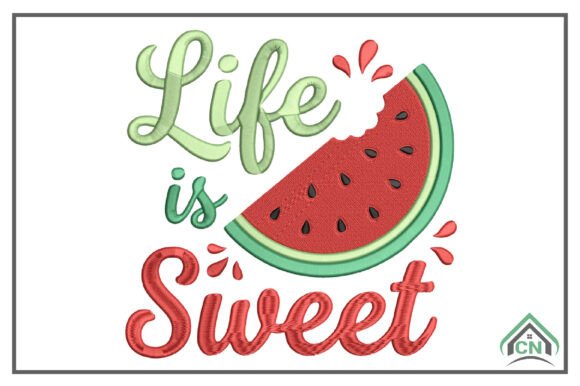 Life is Sweet Watermelon Embroidery File Review