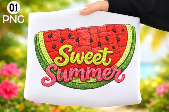 Sweet Summer Watermelon Embroidery PNG Review